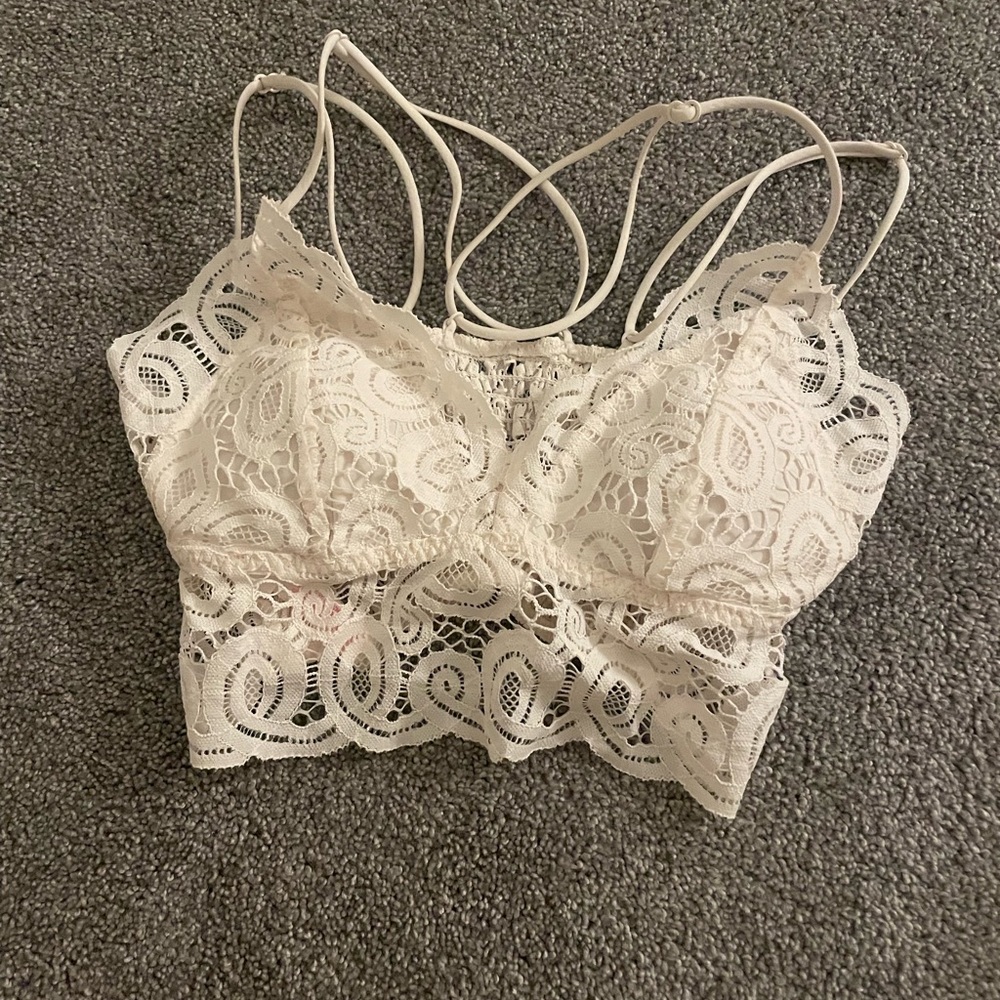 PINK white bralette top